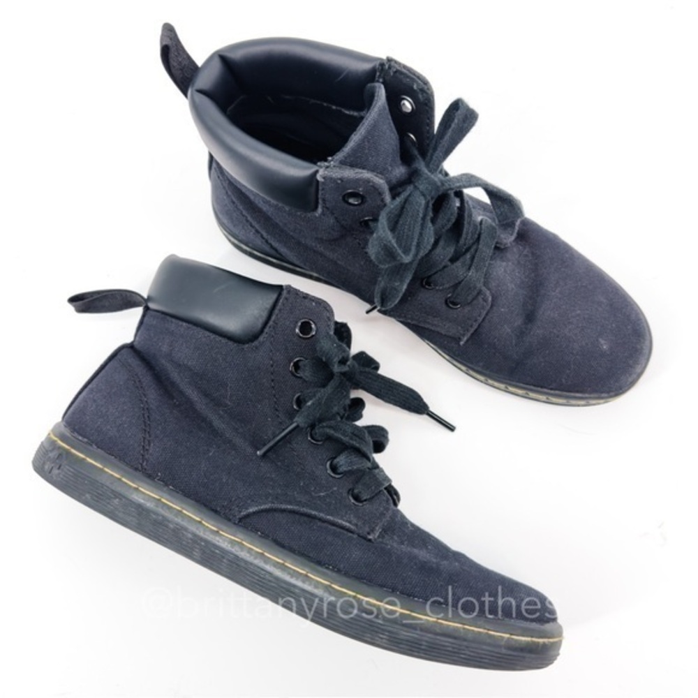 DR MARTENS Maelly Canvas & Leather Ankle Boot in Black